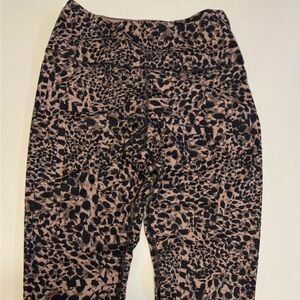 Calvin Klein Black and Tan Patterned Leggings